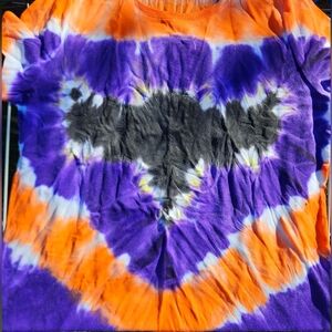 Colorful Kids Tie-Dye Shirt - Orange and Purple